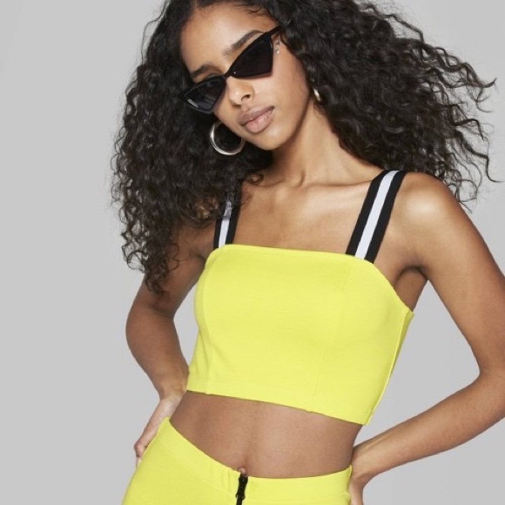 wild fable neon cropped tank top